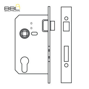 BBL SASH Cylinder Mortice Lock BBL51255PB-1