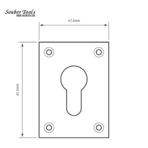 SOUBER TOOLS Euro Screw On Escutcheon EE14H-PB