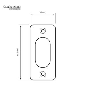SOUBER TOOLS UE2 Oval Screw On Escutcheon UE2-2H-B