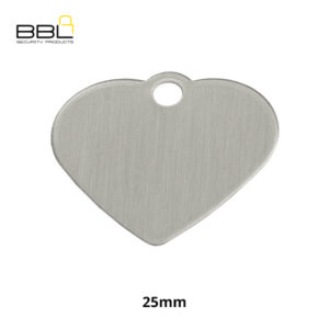 BBL 25mm Heart Shape Nickel Plated Dog Tag TA008