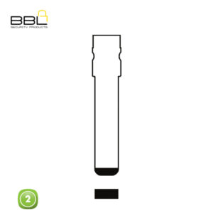 BBL Key Shells Alfa Romeo Shape 2 Button KSC-AL-01