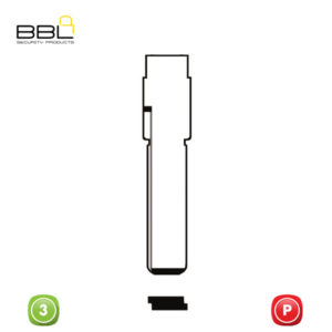BBL Key Shells Audi Shape 3 Button KSC-AU-30