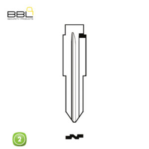 BBL Key Shells Chevrolet Shape 2 Button KSC-CHEV-41
