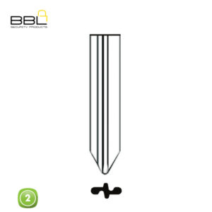BBL Key Shells Citroen Shape 2 Button KSC-CIT-22