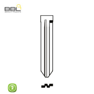 BBL Key Shells Hyundai Shape 2 Button KSC-HYU-25D