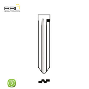 BBL Key Shells Kia Shape 3 Button KSC-KI-20B