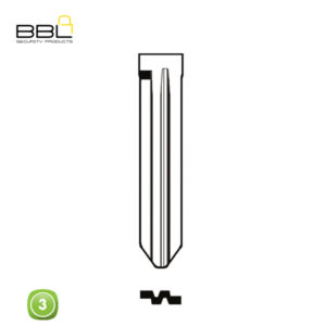 BBL Key Shells Kia Shape 3 Button KSC-KI-20C