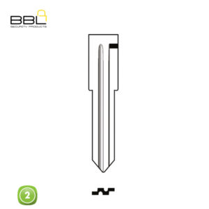 BBL Key Shells Land Rover Shape 2 Button KSC-LAND-06C