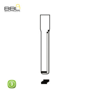 BBL Key Shells Mercedes Shape 3 Button KSC-BE-10B