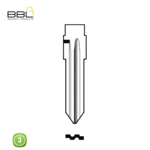 BBL Key Shells Mercedes Shape 3 Button KSC-BE-25B