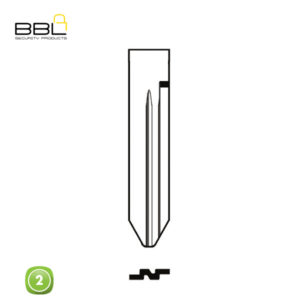 BBL Key Shells Nissan Shape 2 Button KSC-NIS-13B