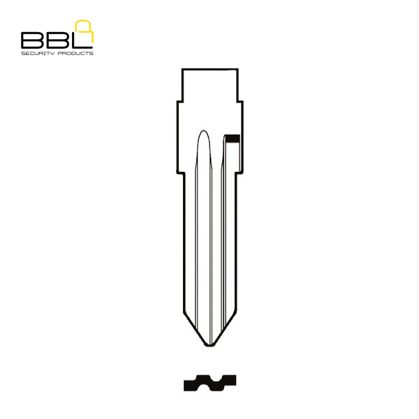 BBL Key Shells Opel Shape 0 Button KSC-OP-19_B