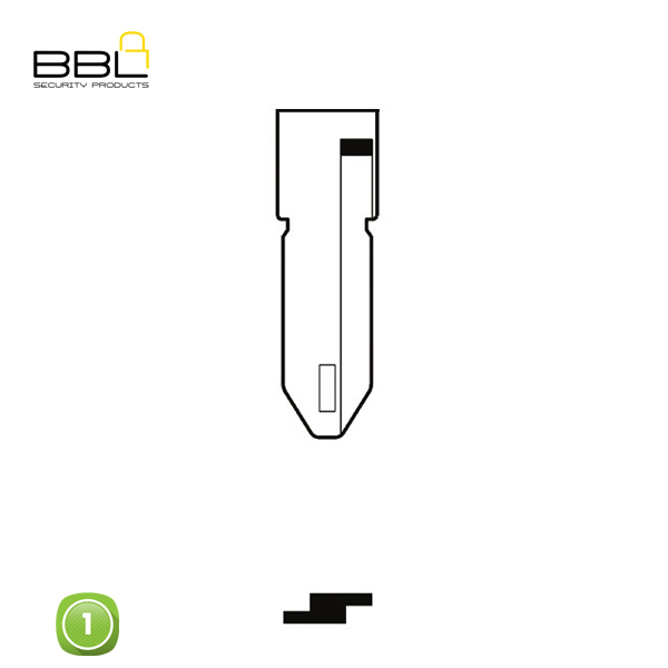 BBL Key Shells Renault Shape 1 Button KSC-REN-03A_B