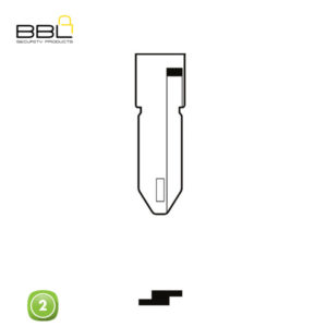 BBL Key Shells Renault Shape 2 Button KSC-REN-04A