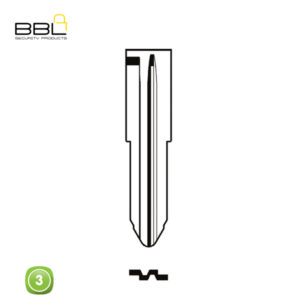 BBL Key Shells Toyota Shape 3 Button KSC-TOY-11C
