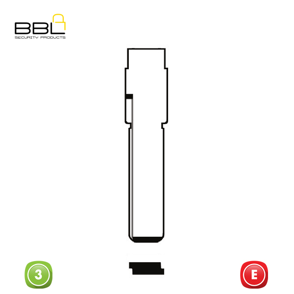 BBL Key Shells Volkswagen Shape 3 Button KSC-V-56A_B