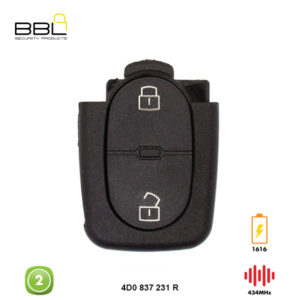 BBL Remote Audi Shape 2 Button REMC-AUDI-06B