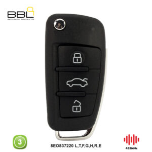 BBL Remote Audi Shape 3 Button REMC-AUDI-13