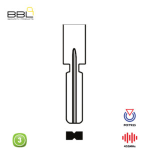BBL Remote BMW Shape 3 Button REMC-BMW-17B