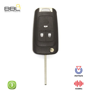 BBL Remote Chevrolet Shape 3 Button REMC-CHEV-06