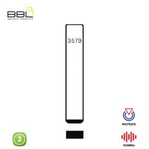BBL Remote Chevrolet Shape 3 Button REMC-CHEV-06