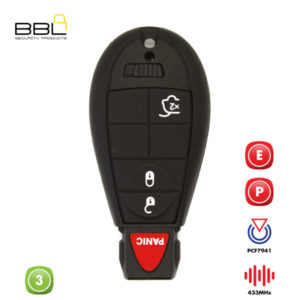 BBL Remote Chrysler Shape 3 Button REMC-CHRY-10B