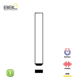 BBL Remote Citroen Shape 2 Button REMC-CIT-02