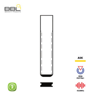 BBL Remote Citroen Shape 2 Button REMC-CIT-07A