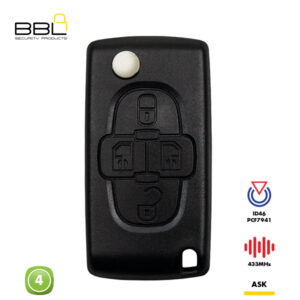 BBL Remote Citroen Shape 4 Button REMC-CIT-27A