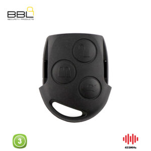 BBL Remote Ford Shape 3 Button REMC-FORD-09B