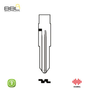 BBL Remote Honda Shape 2 Button REMC-HON-07B