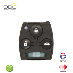 BBL Remote Honda Shape 3 Button REMC-HON-49