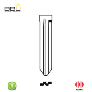 BBL Remote Hyundai Shape 2 Button REMC-HYU-05B