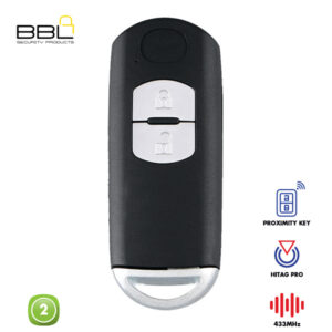 BBL Remote Mazda Shape 2 Button REMC-MAZ-23