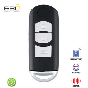 BBL Remote Mazda Shape 3 Button REMC-MAZ-25