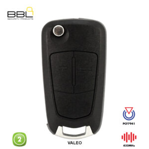 BBL Remote Opel Astra Shape 2 Button REMC-OPEL-01