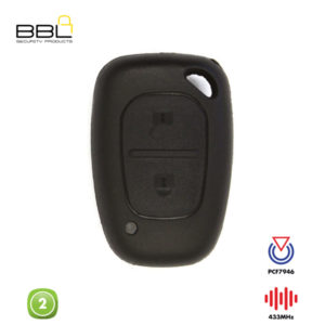 BBL Remote Renault Shape 2 Button REMC-REN-09A
