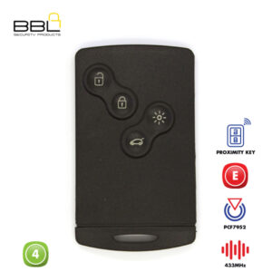 BBL Remote Renault Shape 4 Button REMC-REN-03C2