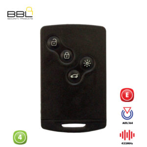 BBL Remote Renault Shape 4 Button REMC-REN-19