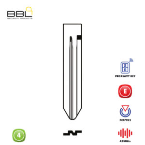 BBL Remote Renault Shape 4 Button REMC-REN-21
