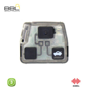 BBL Remote Toyota Shape 3 Button REMC-TOY-07B