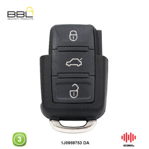 BBL Remote Volkswagen Shape 3 Button REMC-VW-09