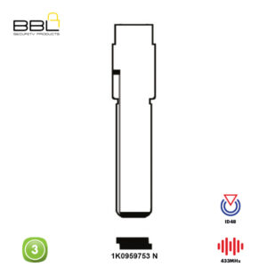 BBL Remote Volkswagen Shape 3 Button REMC-VW-16