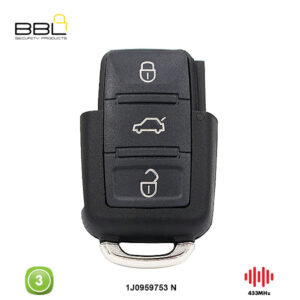BBL Remote Volkswagen Shape 3 Button REMC-VW-25