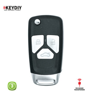 KEYDIY Remote Audi Smart Key Shape 3 Butt Onboard KDNB27-3