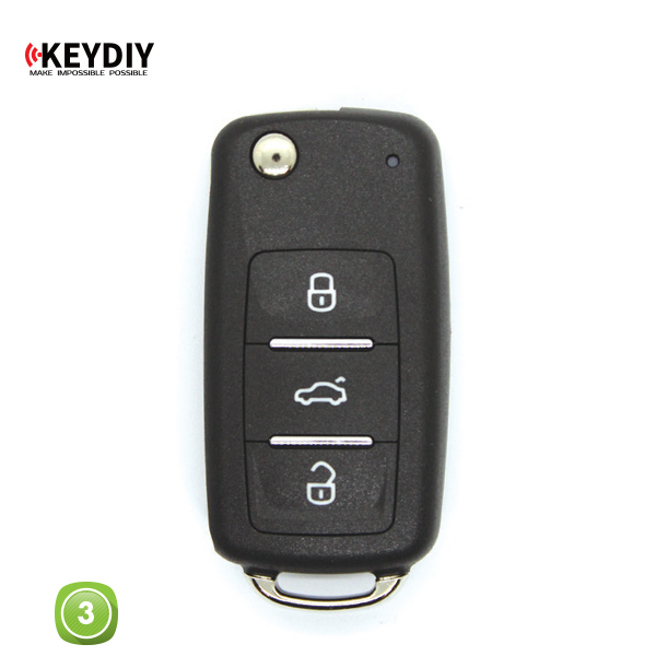 KEYDIY Remote VW Shape 3 Button Integrated KDB08-3