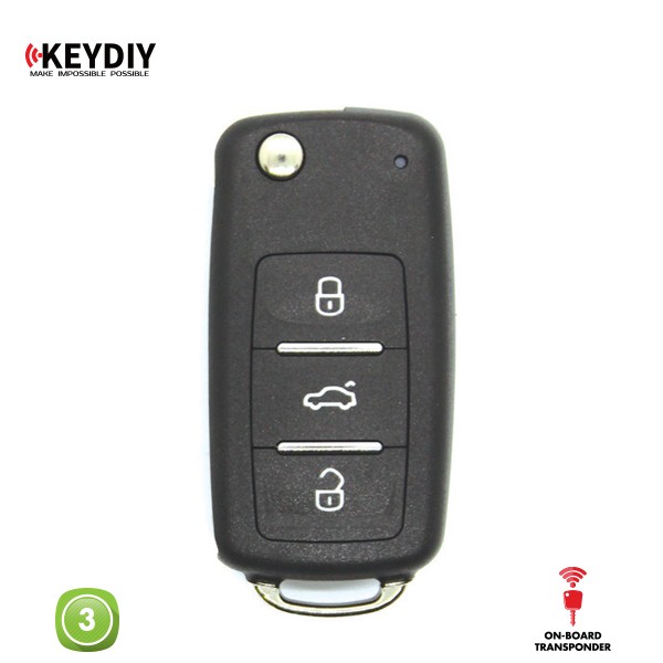 KEYDIY Remote VW Shape 3 Button Onboard Integrated KDNB08-3