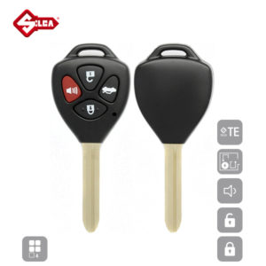 SILCA Empty Key Shells 4 Button TOY43ARS10