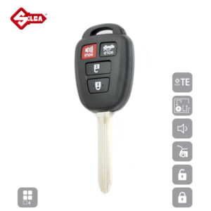 SILCA Empty Key Shells 4 Button TOY43CRS7N
