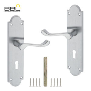 BBL 8″ SN Victorian Scroll Keyhole Solid Brass Handle BBI-1101SN-1
